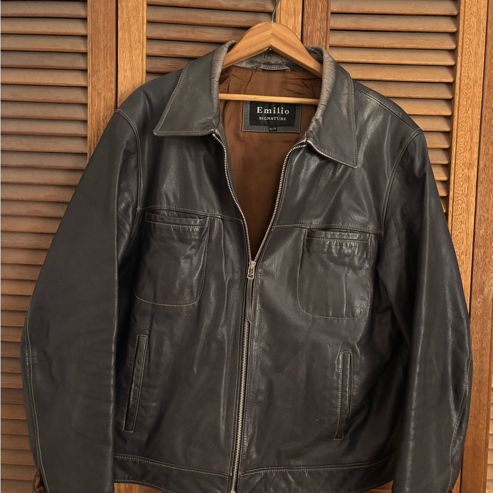 Men's Black Leather Jacket